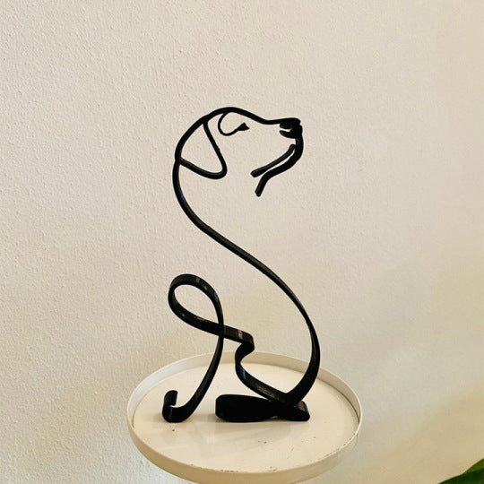 Formpfote - 🐕🐈 Minimalistische Metall-Tier Skulptur