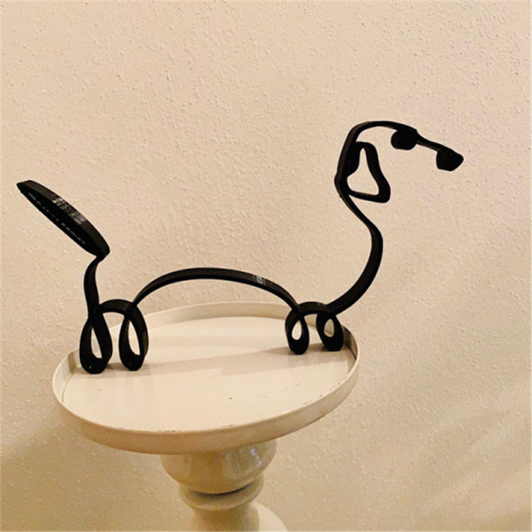 Formpfote - 🐕🐈 Minimalistische Metall-Tier Skulptur