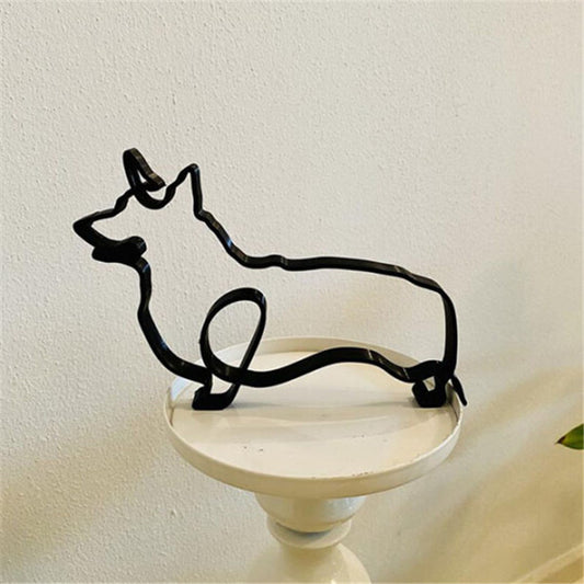 Formpfote - 🐕🐈 Minimalistische Metall-Tier Skulptur