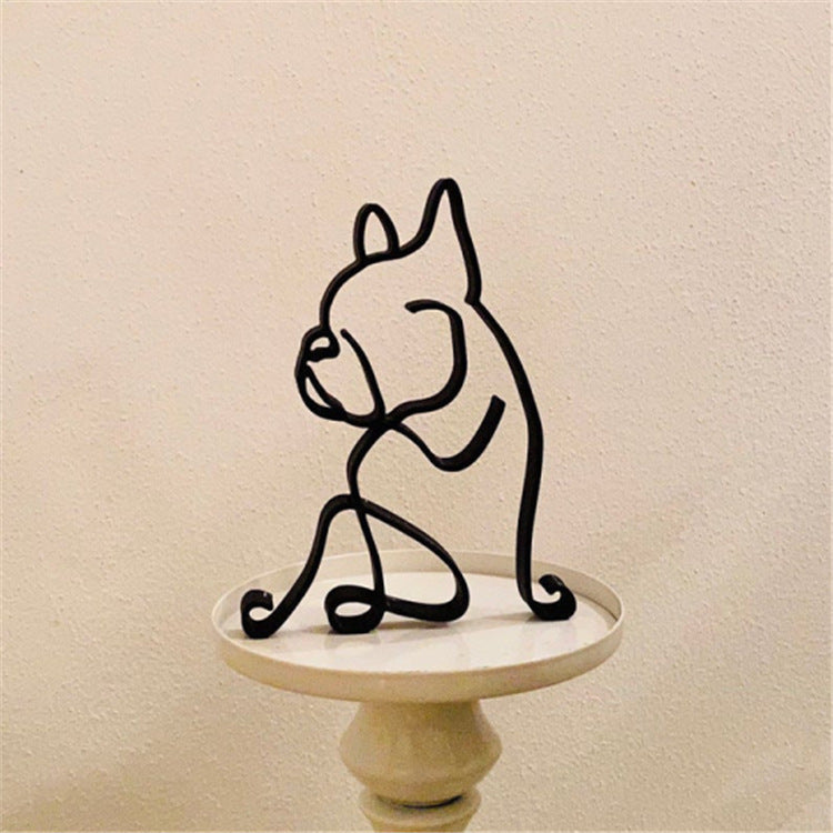 Formpfote - 🐕🐈 Minimalistische Metall-Tier Skulptur