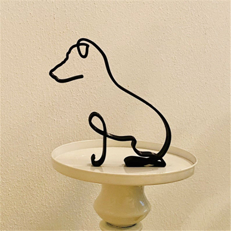 Formpfote - 🐕🐈 Minimalistische Metall-Tier Skulptur