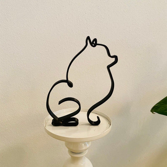 Formpfote - 🐕🐈 Minimalistische Metall-Tier Skulptur